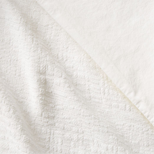 Maisa Organic Cotton Slub White King Duvet Cover