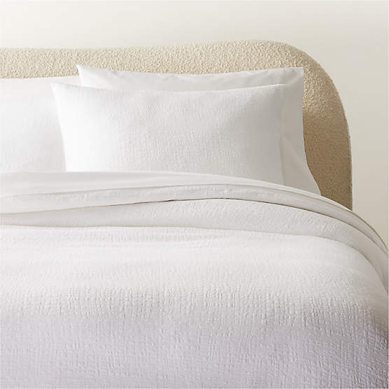 Maisa Organic Cotton Slub White King Duvet Cover