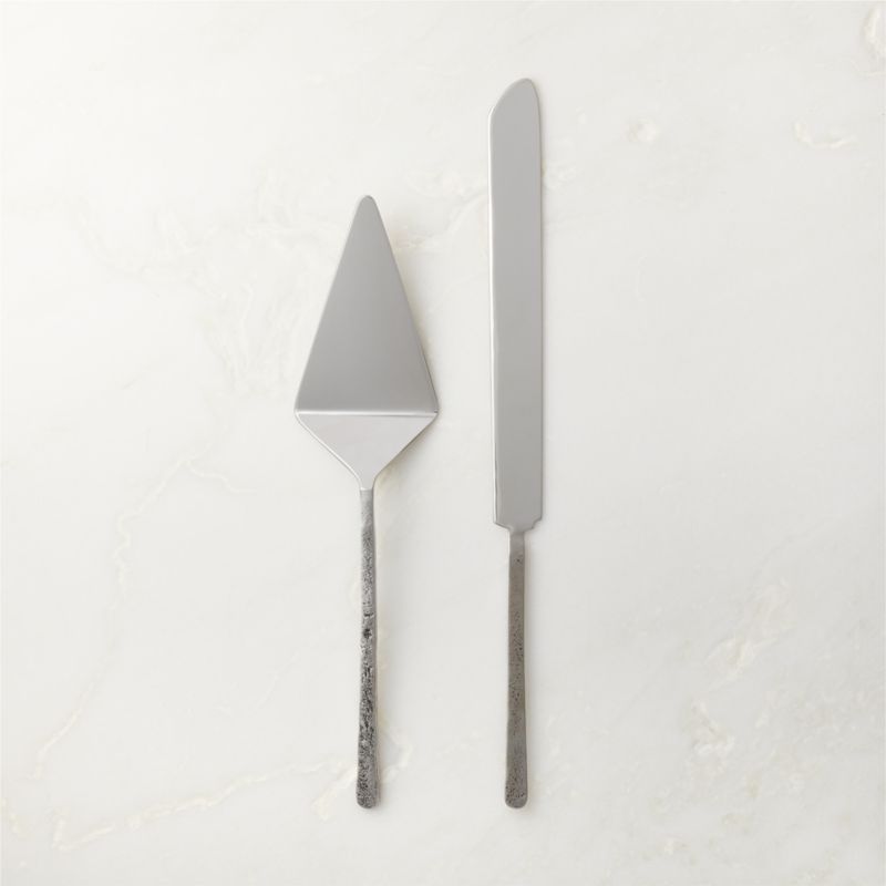View Maisie Silver Cake Servers Set of 2 details