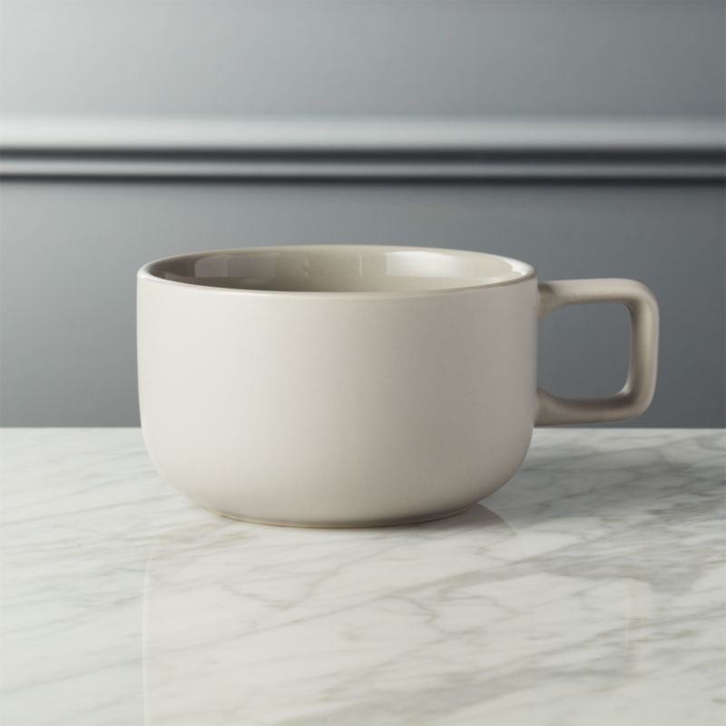 Extra Large Coffee Mugs CB2   Major Large Matte Grey Mug 