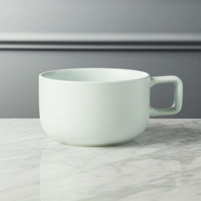 Extra Large Coffee Mugs CB2   Major Large Matte Mint Green Mug 