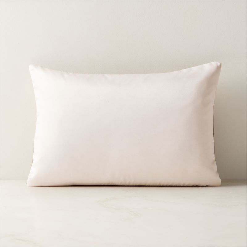 Maleya Smoked Green Organic Cotton Throw Pillow with Down-Alternative Insert 18"X12" - image 3 of 4