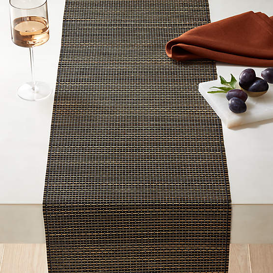 Open Woven Black Table Runner 14"x120" + Reviews CB2 Canada