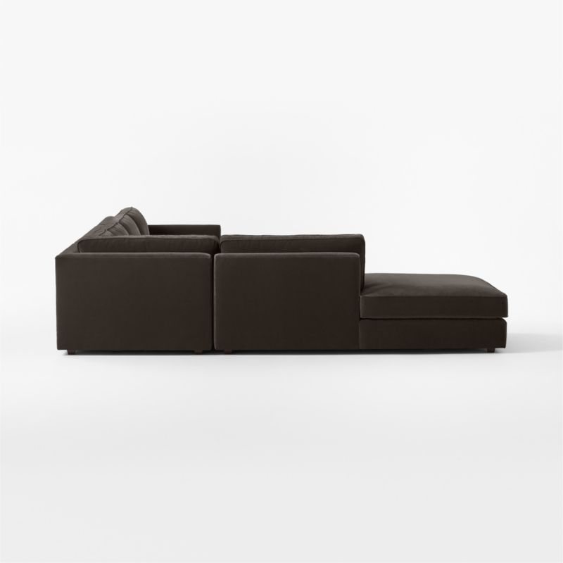 Malea 4-Piece L-Shaped Charcoal Grey Performance Fabric Sectional Sofa with Left-Arm Chaise - image 4 of 6