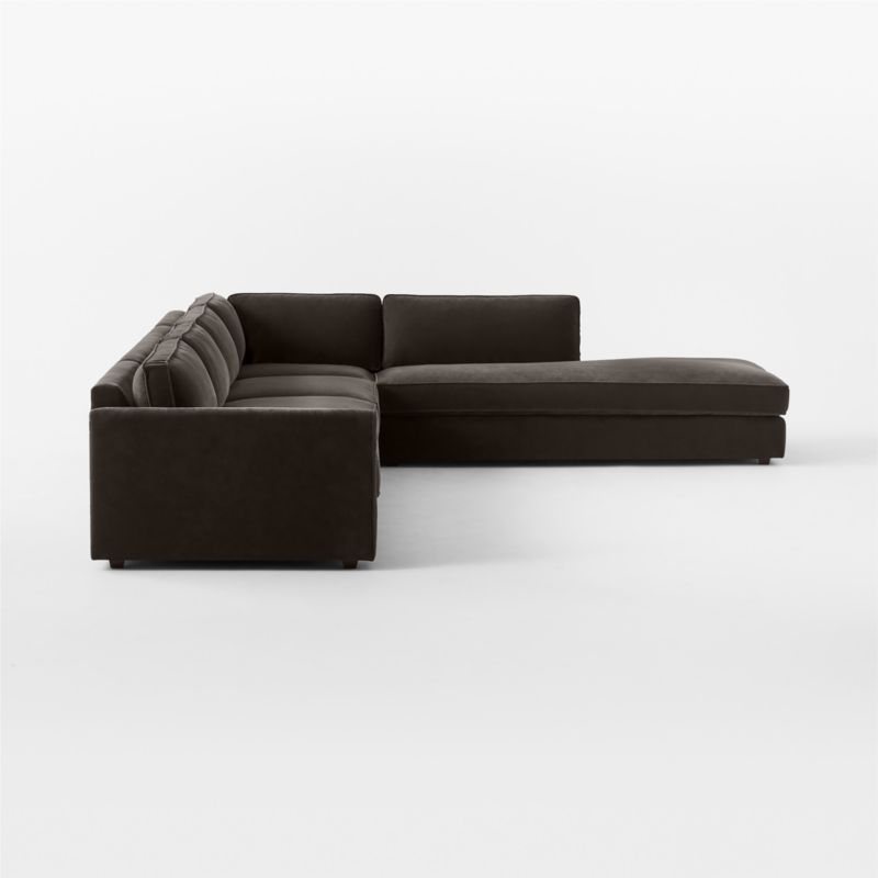 Malea 4-Piece L-Shaped Charcoal Grey Performance Fabric Sectional Sofa with Right-Arm Chaise - image 5 of 8