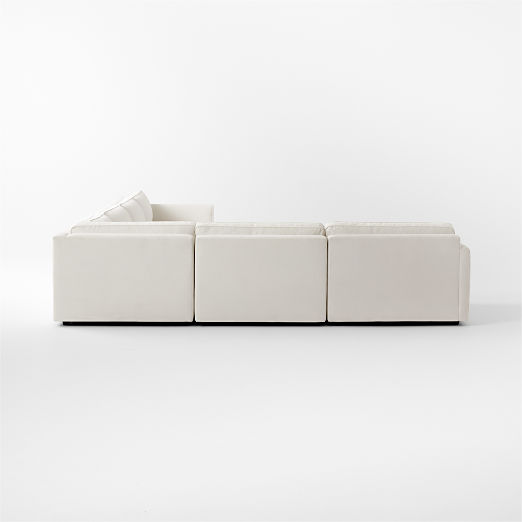 Malea 5-Piece L-Shaped White Performance Fabric Sectional Sofa