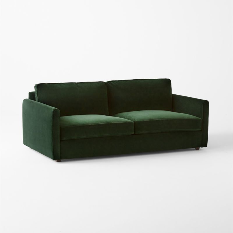 Malea 78" Green Velvet Apartment Sofa - image 5 of 9