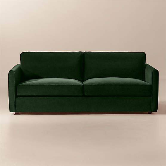 Malea 78" Green Velvet Apartment Sofa