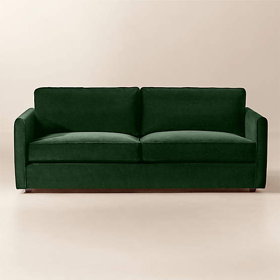 Malea 78" Green Velvet Apartment Sofa