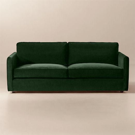 Malea Green Velvet Sofa (78"-100")