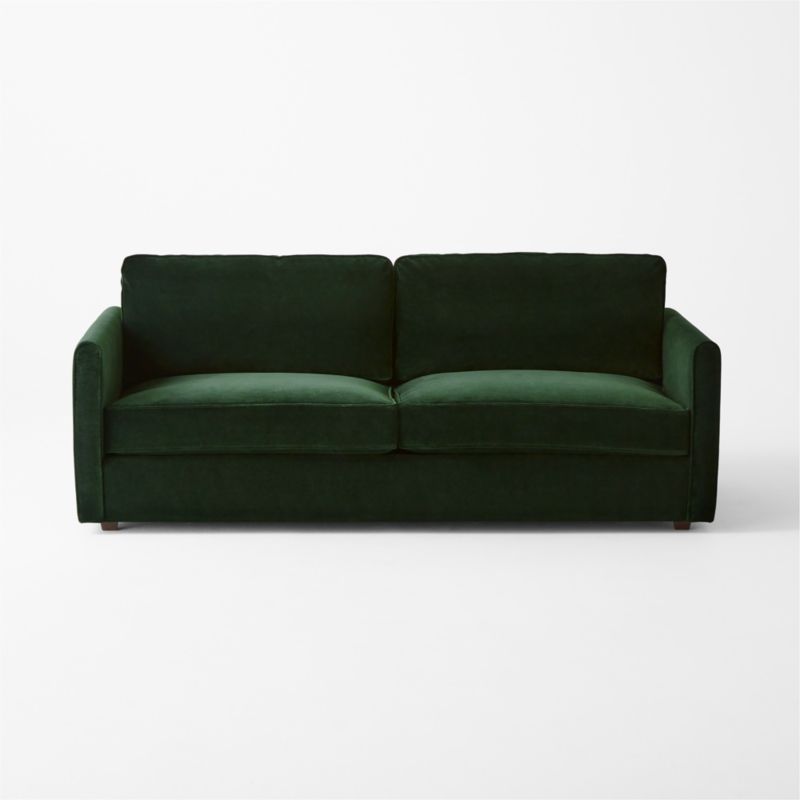 Malea 78" Green Velvet Apartment Sofa - image 4 of 9