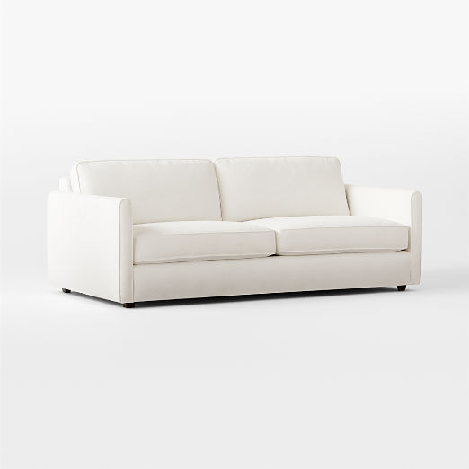 Malea 78" White Performance Fabric Apartment Sofa