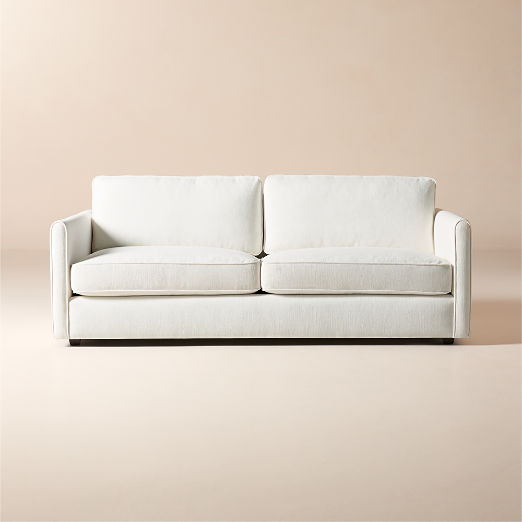 Malea 78" White Performance Fabric Apartment Sofa