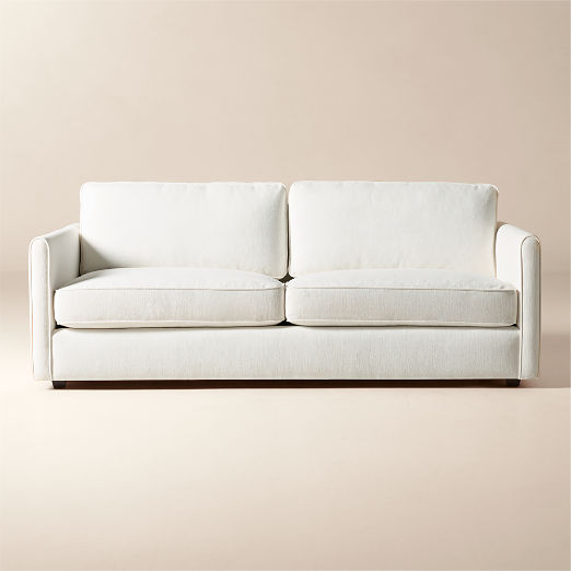 Malea 78" White Performance Fabric Apartment Sofa