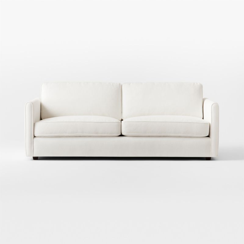 Malea 78" White Performance Fabric Apartment Sofa - image 2 of 8