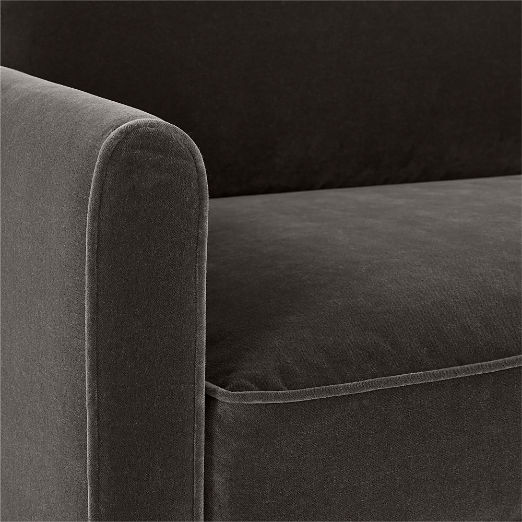 Malea Charcoal Grey Performance Fabric Left-Arm Chair