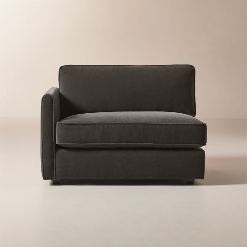 Malea Charcoal Grey Performance Fabric Left-Arm Chair - image 0 of 6