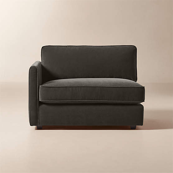 Malea Charcoal Grey Performance Fabric Left-Arm Chair