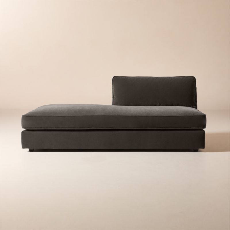 Malea Charcoal Grey Performance Fabric Left-Arm Chaise - image 0 of 6