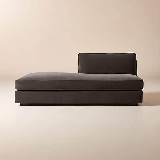 Malea Charcoal Grey Performance Fabric Left-Arm Chaise