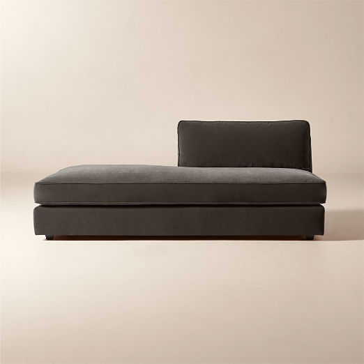 Malea Charcoal Grey Performance Fabric Left-Arm Chaise