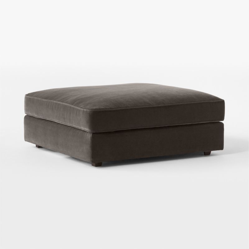 Malea Charcoal Grey Performance Fabric Ottoman - image 2 of 4