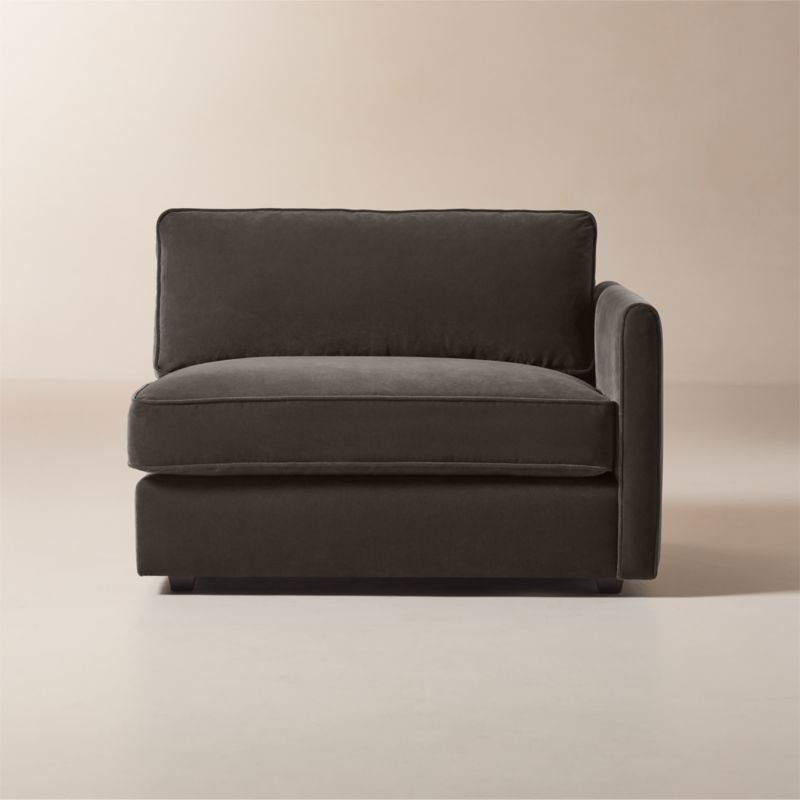 Malea Charcoal Grey Performance Fabric Right-Arm Chair - image 0 of 6