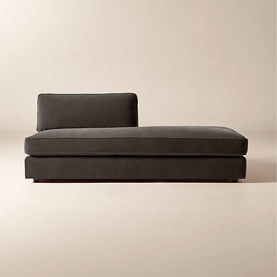Malea Charcoal Grey Performance Fabric Right-Arm Chaise