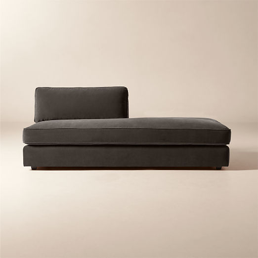 Malea Charcoal Grey Performance Fabric Right-Arm Chaise