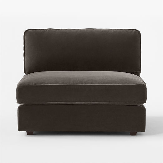 Malea Charcoal Grey Performance Fabric Armless Chair