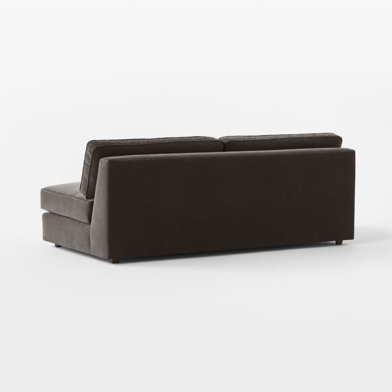 Malea Charcoal Grey Performance Fabric Armless Loveseat - image 5 of 7