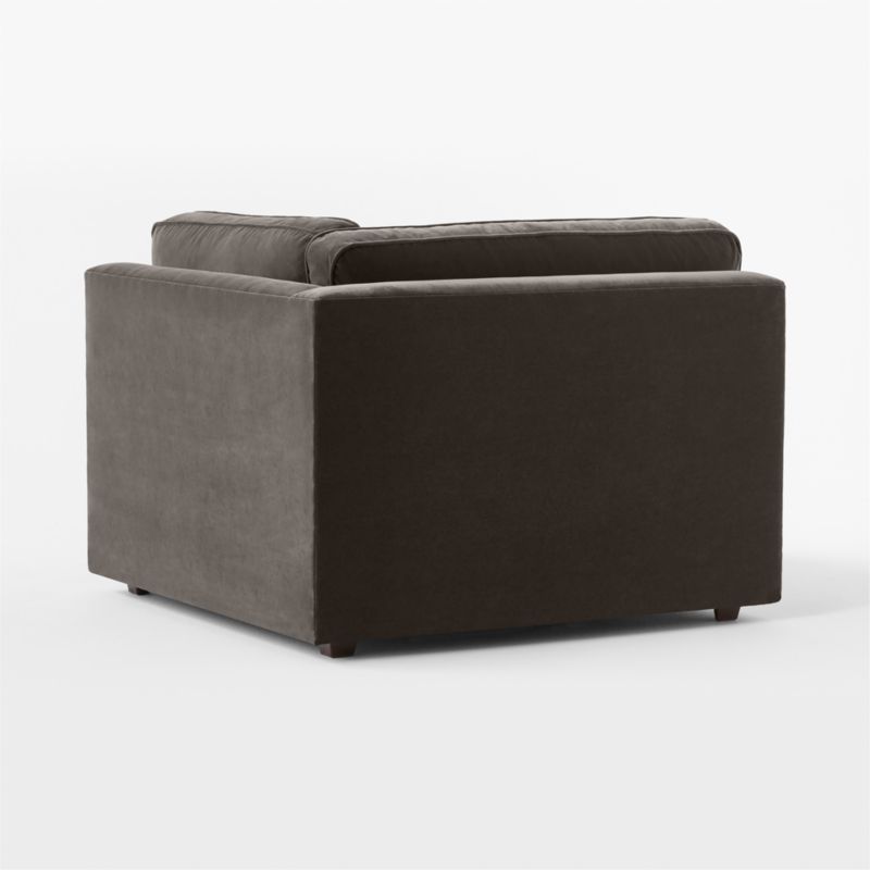 Malea Charcoal Grey Performance Fabric Corner Chair - image 5 of 7