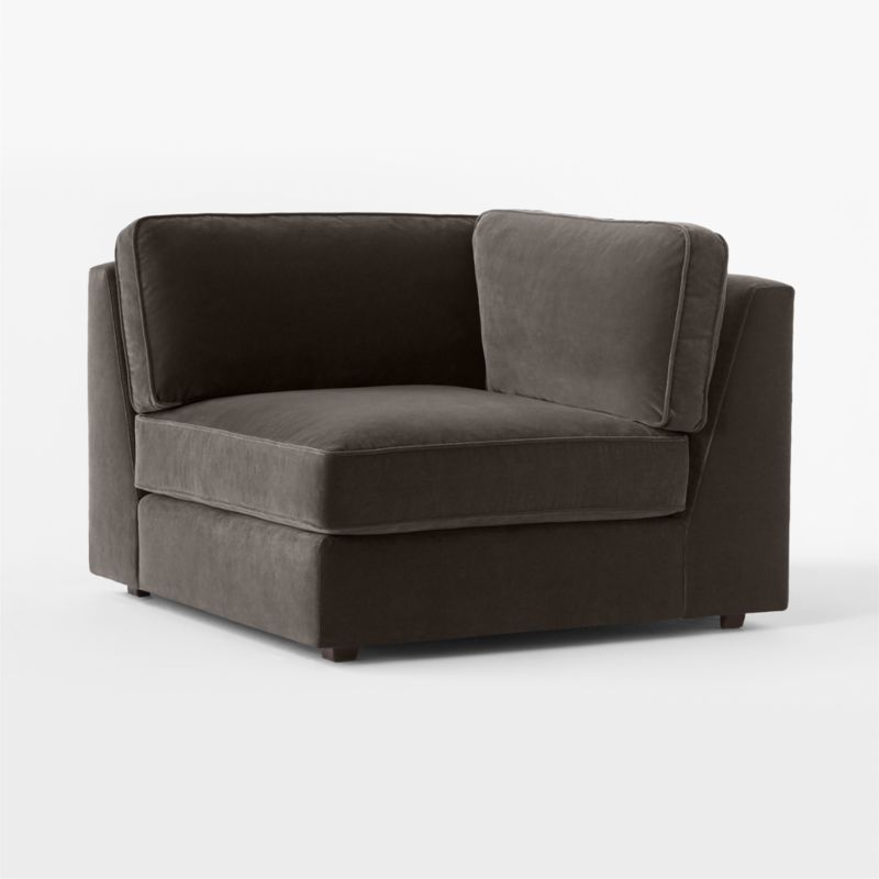 Malea Charcoal Grey Performance Fabric Corner Chair - image 3 of 7