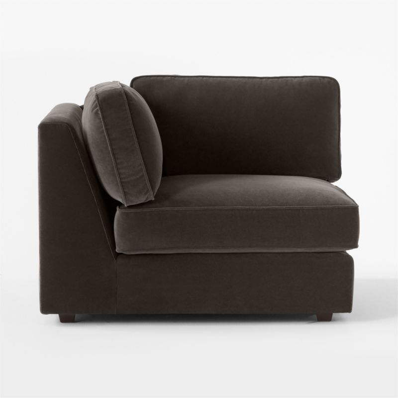 Malea Charcoal Grey Performance Fabric Corner Chair - image 4 of 7