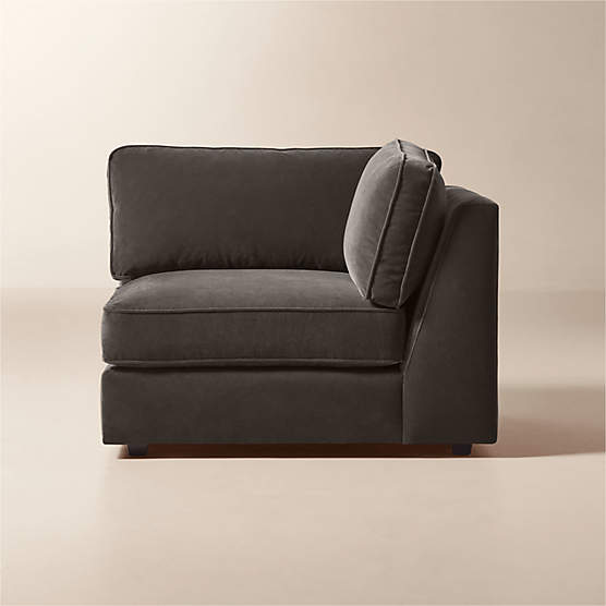 Malea Charcoal Grey Performance Fabric Corner Chair