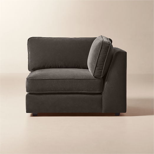 Malea Charcoal Grey Performance Fabric Corner Chair