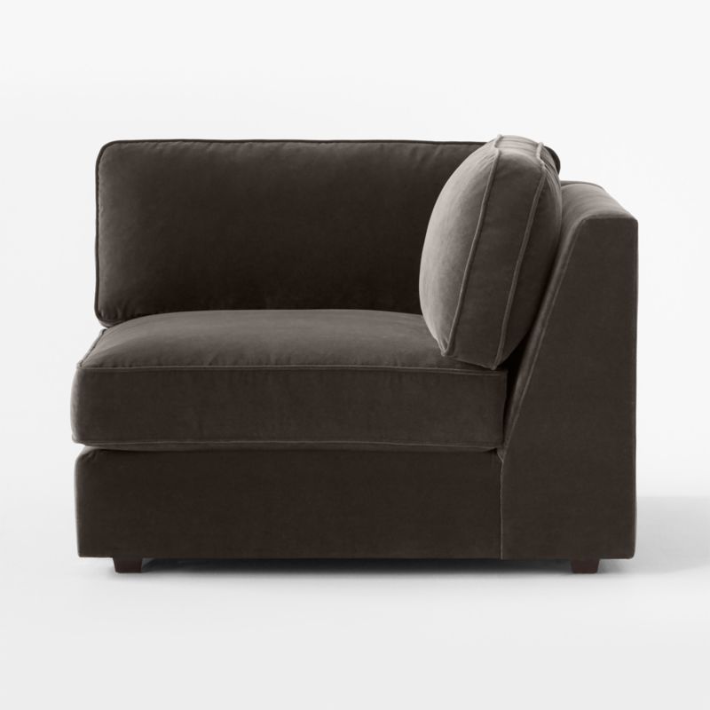 Malea Charcoal Grey Performance Fabric Corner Chair - image 2 of 7