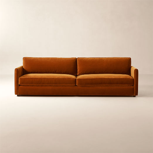 Modern Brown Velvet Couches and Sofas CB2