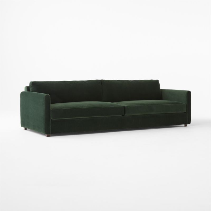 Malea 100" Green Velvet Sofa - image 6 of 9