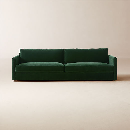 Malea 100" Green Velvet Sofa