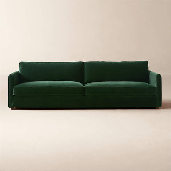 Malea 100" Green Velvet Sofa