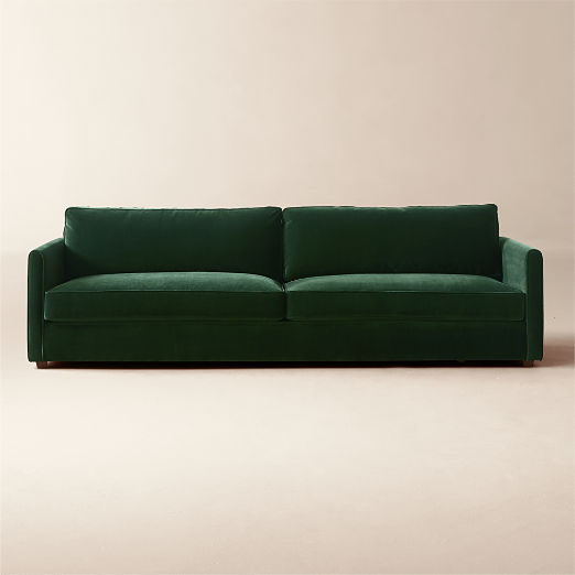 Malea 100" Green Velvet Sofa