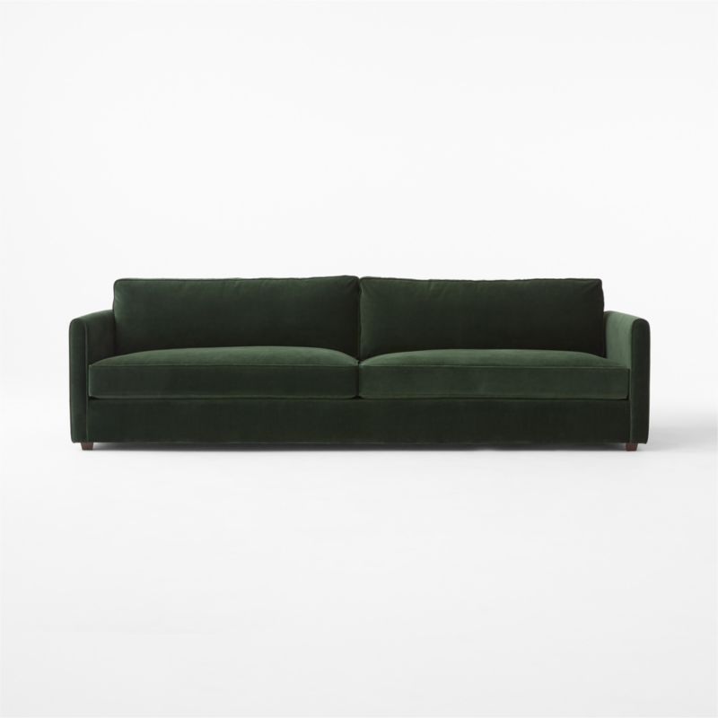 Malea 100" Green Velvet Sofa - image 5 of 9