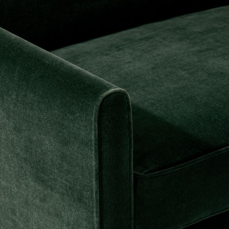 Malea Green Velvet Chair and a Half + Reviews | CB2