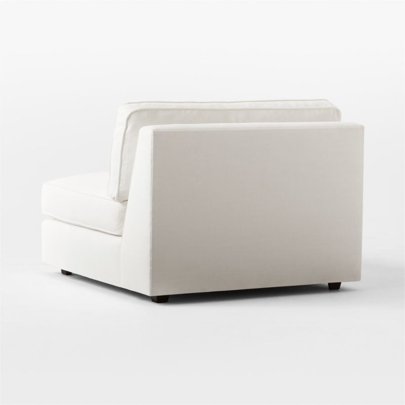 Malea White Performance Fabric Armless Chair - image 4 of 7