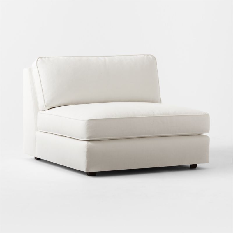 Malea White Performance Fabric Armless Chair - image 2 of 7