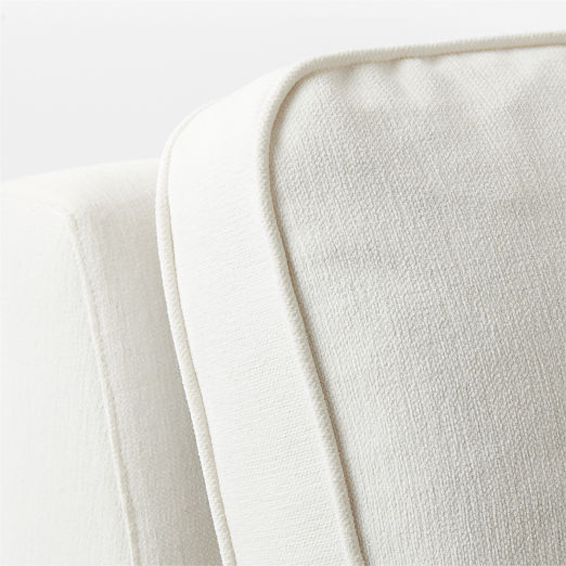 Malea White Performance Fabric Armless Loveseat