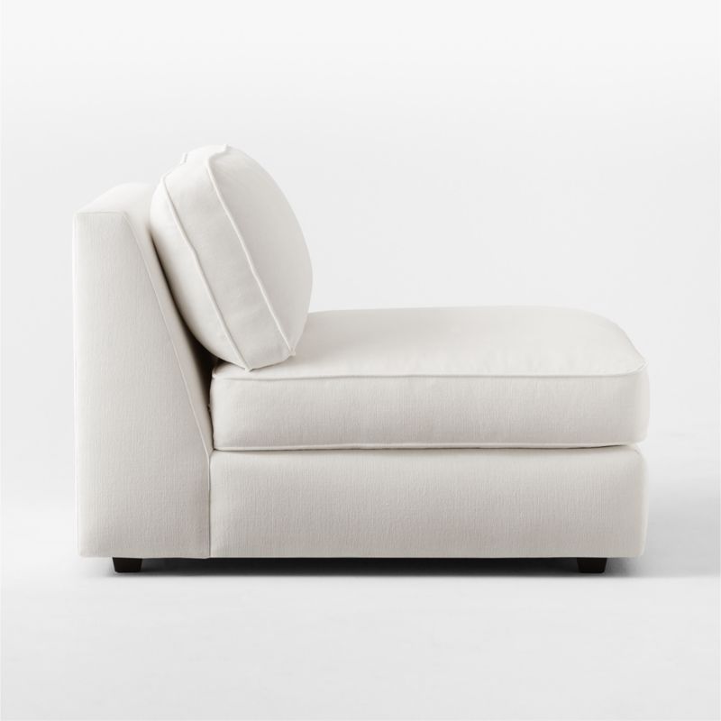 Malea White Performance Fabric Armless Chair - image 3 of 7