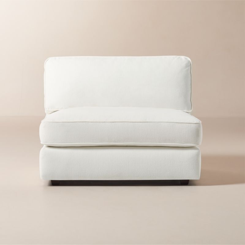 Malea White Performance Fabric Armless Chair - image 0 of 7