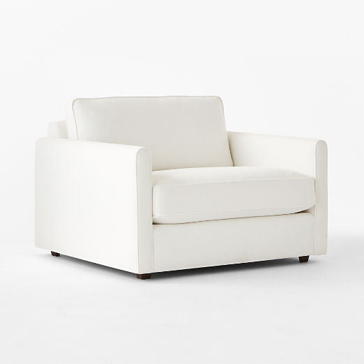 Malea White Performance Fabric Chair and a Half